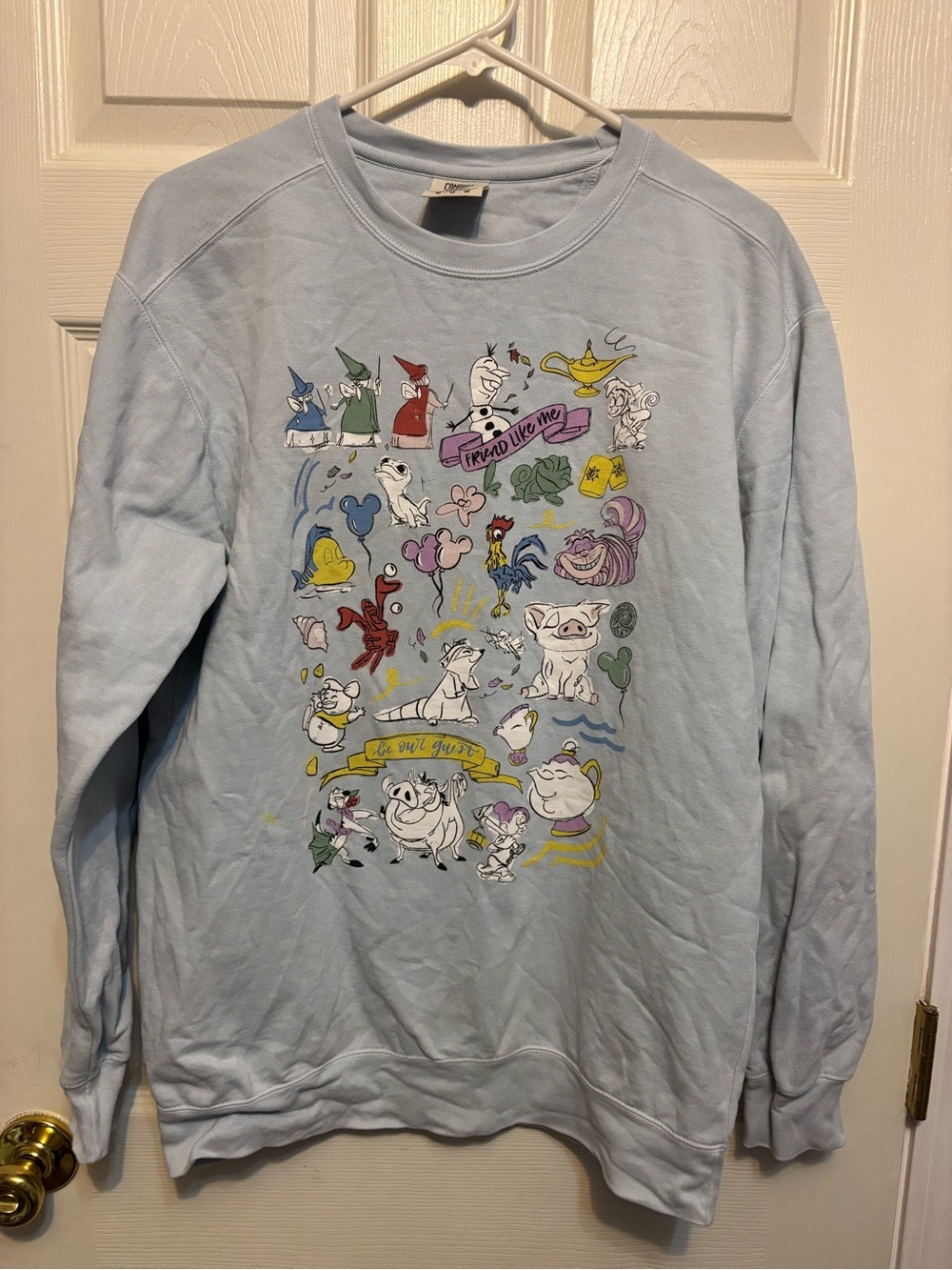 Disney Sidekicks Screen-printed Crewneck Sweatshirt - Medium